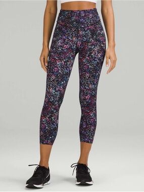 Lululemon Base Pace Crop 23” Nulux Floral Spray Multi HR Running Leggings - Sz 6